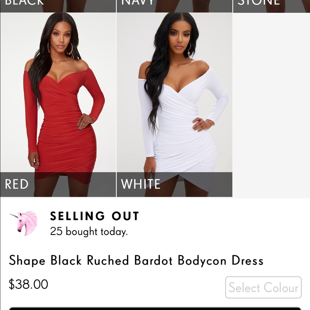Pretty Little Thing Ruched Shape Dress SMALL